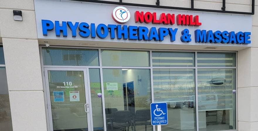 Nolan Hill Physiotherapy & Massage clinic exterior at 255 Nolanridge Court NW, Calgary